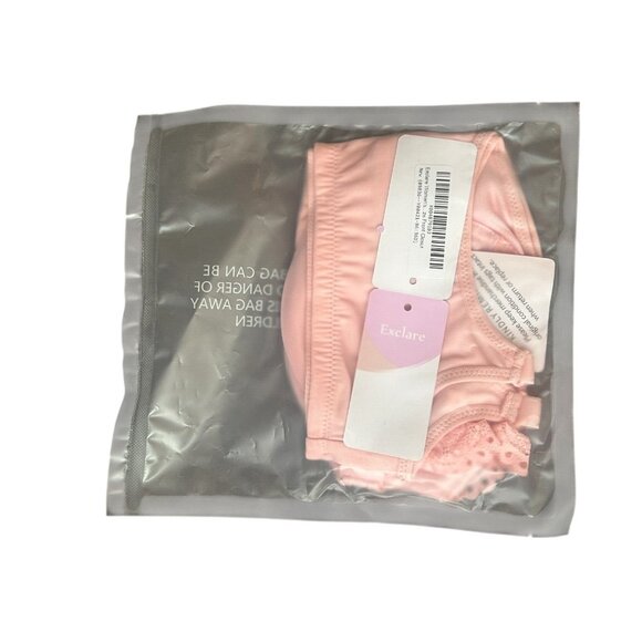 Exclare Women's Front Closure Lace Underwire Wide Shoulder Straps Bra Pink 36D - Picture 5 of 7